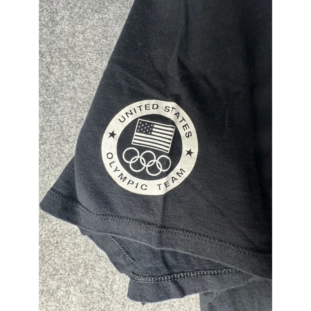 Nike Mens XXL Just Do It USA Olympic Team Graphic T-Shirt Black Athletic Cut